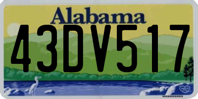 AL license plate 43DV517