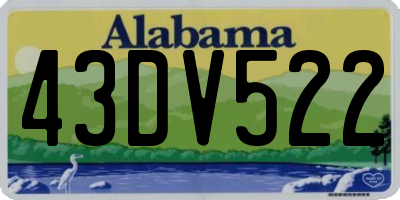 AL license plate 43DV522
