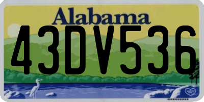 AL license plate 43DV536