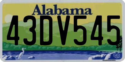 AL license plate 43DV545