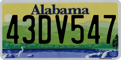 AL license plate 43DV547