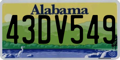 AL license plate 43DV549