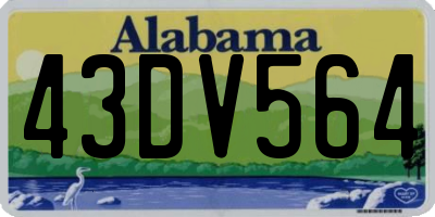AL license plate 43DV564