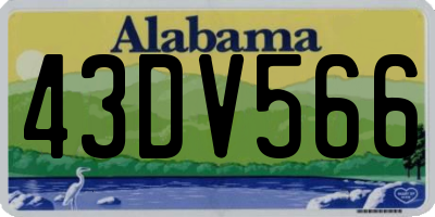 AL license plate 43DV566