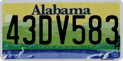 AL license plate 43DV583