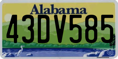 AL license plate 43DV585