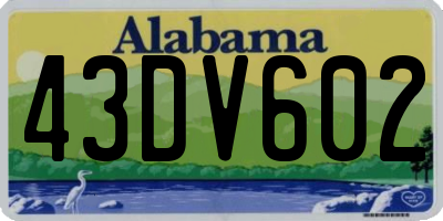 AL license plate 43DV602