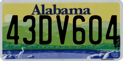 AL license plate 43DV604