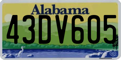 AL license plate 43DV605