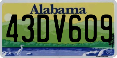 AL license plate 43DV609