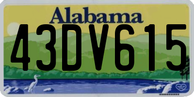 AL license plate 43DV615