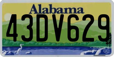 AL license plate 43DV629