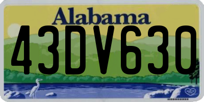 AL license plate 43DV630
