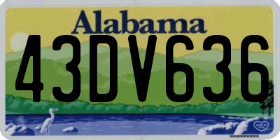 AL license plate 43DV636