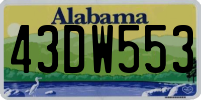 AL license plate 43DW553