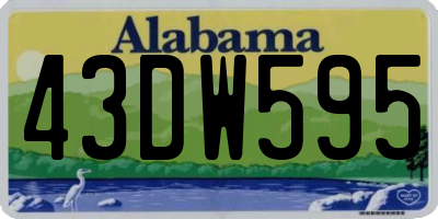 AL license plate 43DW595