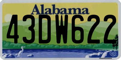 AL license plate 43DW622