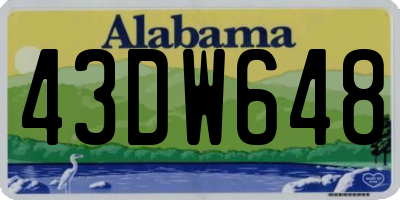 AL license plate 43DW648