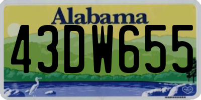 AL license plate 43DW655
