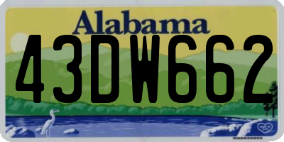 AL license plate 43DW662