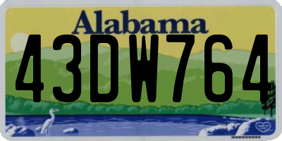 AL license plate 43DW764