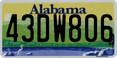 AL license plate 43DW806