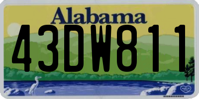 AL license plate 43DW811