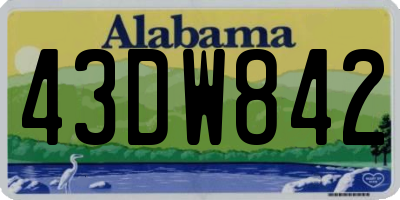 AL license plate 43DW842