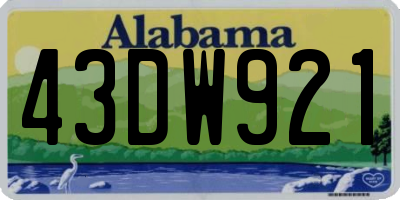 AL license plate 43DW921