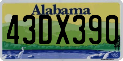 AL license plate 43DX390