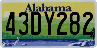 AL license plate 43DY282