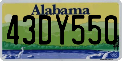 AL license plate 43DY550