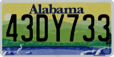 AL license plate 43DY733