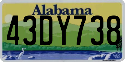 AL license plate 43DY738