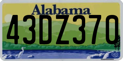 AL license plate 43DZ370