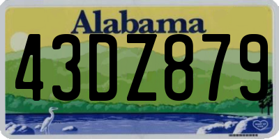 AL license plate 43DZ879