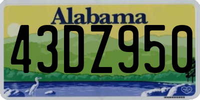 AL license plate 43DZ950