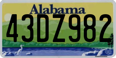 AL license plate 43DZ982