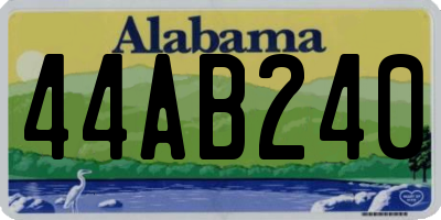 AL license plate 44AB240