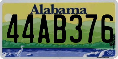 AL license plate 44AB376