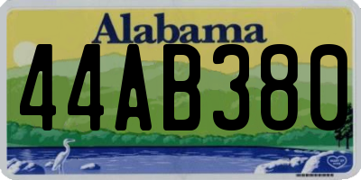 AL license plate 44AB380