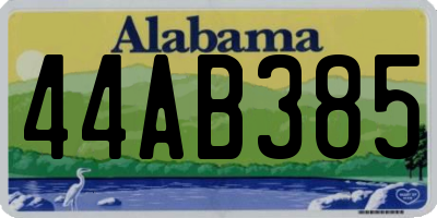 AL license plate 44AB385
