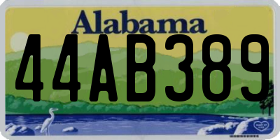 AL license plate 44AB389