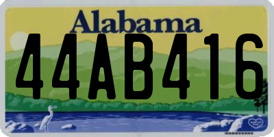 AL license plate 44AB416