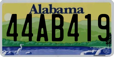 AL license plate 44AB419