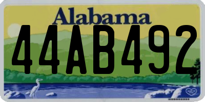 AL license plate 44AB492