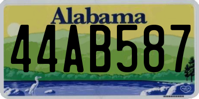 AL license plate 44AB587