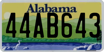 AL license plate 44AB643