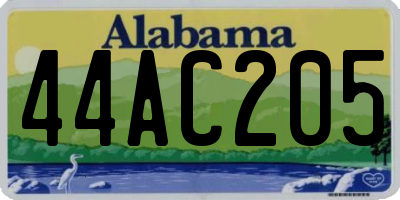 AL license plate 44AC205