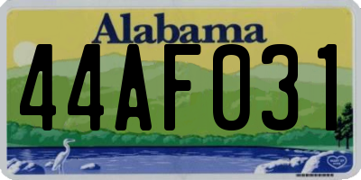 AL license plate 44AF031